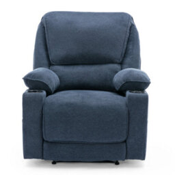 More4Homes Sydney 1 Seater Fabric Manual Recliner Chair (Blue) - thumbnail 3