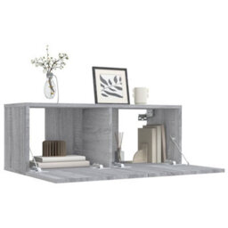 Berkfield Tv Cabinet Grey Sonoma 80X30X30 Cm Engineered Wood - thumbnail 4