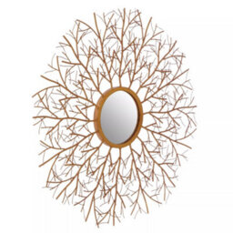 Orsina Delicate Twig Wall Mirror, Luxurious Round Accent Mirror, Contemporary Design Decorative Round Mirror - thumbnail 2