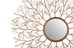 Orsina Delicate Twig Wall Mirror, Luxurious Round Accent Mirror, Contemporary Design Decorative Round Mirror - thumbnail 3