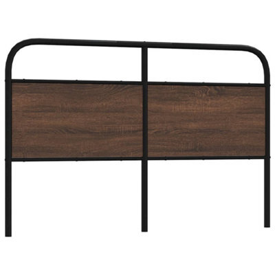 Berkfield Headboard Brown Oak 150 Cm Steel And Engineered Wood - image 1