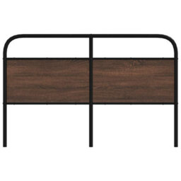 Berkfield Headboard Brown Oak 150 Cm Steel And Engineered Wood - thumbnail 3