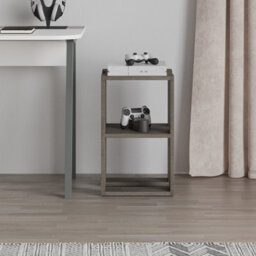 Decortie Lonie Modern Slim Bedside Table Nightstand 34Cm Bedroom Dark Coffee H 55Cm - thumbnail 7