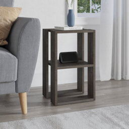 Decortie Lonie Modern Slim Bedside Table Nightstand 34Cm Bedroom Dark Coffee H 55Cm - thumbnail 9