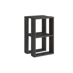 Decortie Lonie Modern Slim Bedside Table Nightstand 34Cm Bedroom Dark Coffee H 55Cm - thumbnail 2