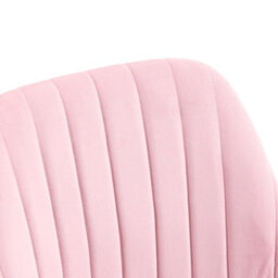Vinsetto Velvet Office Chair With Adjustable Height And Wheels, Pink - thumbnail 8
