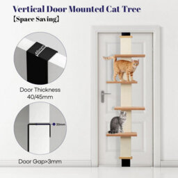 Smartcat Multilevel Cat Door Hanger Climber Scratching Post Pad Climbing Platforms With Natural Sisal - thumbnail 2