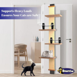 Smartcat Multilevel Cat Door Hanger Climber Scratching Post Pad Climbing Platforms With Natural Sisal - thumbnail 6