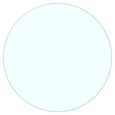 Belofay 70Cm Clear Round Glass Table Top 8mm Tempered Glass Flat Polished Edge - image 1