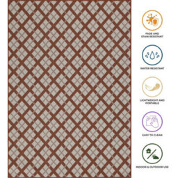 Homeart Outdoor Rugs Easy Cleaning Area Rugs For Balcony,garden,picnic,uv Weather Resistant Terra Cream, 120 X 170 Cm - thumbnail 6