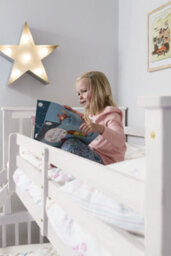Nöa & Nani Noa & Nani Triple Kids Solid Wood Bunk Bed With Single And Double Bed In Classic White Hanna - thumbnail 7