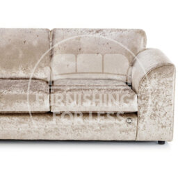 Furnishings For Less UK Crystal Crushed Velvet Fabric 5 Seater L Shaped Corner Sofa  Mink - Full Back - thumbnail 3