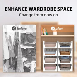 Wardrobe Storage Organiser 4 Pack Stackable Clothes Storage Drawers - thumbnail 2