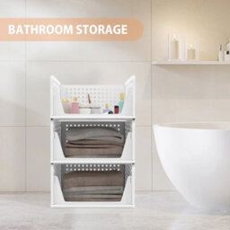 Wardrobe Storage Organiser 4 Pack Stackable Clothes Storage Drawers - thumbnail 3