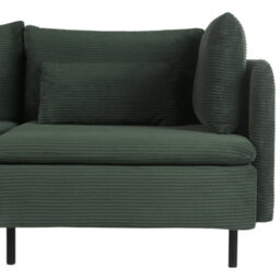 Beliani Modular Corner Sofa 3 Seater Egeris Corduroy Dark Green Right Hand - thumbnail 7