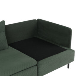 Beliani Modular Corner Sofa 3 Seater Egeris Corduroy Dark Green Right Hand - thumbnail 9