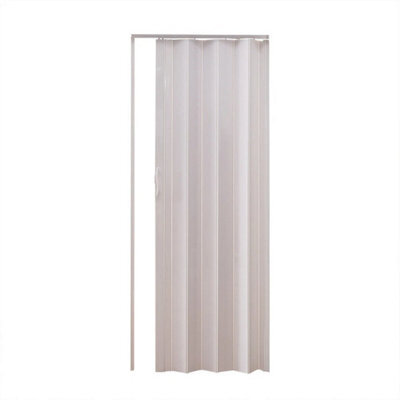 Folding Door Concertina Accordion Plastic Sliding Door Living Room Divider White - image 1