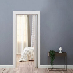Folding Door Concertina Accordion Plastic Sliding Door Living Room Divider White - thumbnail 3