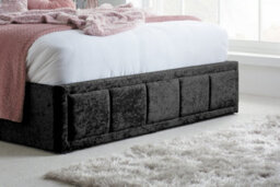 Birlea Hannover Small Double Ottoman Bed Black Crushed Velvet - thumbnail 4