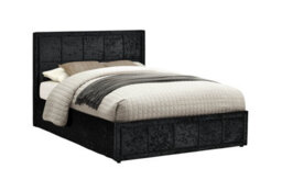Birlea Hannover Small Double Ottoman Bed Black Crushed Velvet - thumbnail 7