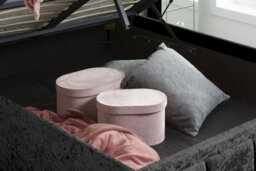 Birlea Hannover Small Double Ottoman Bed Black Crushed Velvet - thumbnail 3