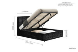 Birlea Hannover Small Double Ottoman Bed Black Crushed Velvet - thumbnail 8