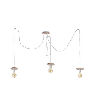 Luminosa Lighting Luminosa Saturn Cluster Pendant Ceiling Light Natural, 3X E27