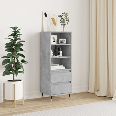 Berkfield Highboard Concrete Grey 40X36X110 Cm Engineered Wood - image 1