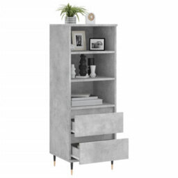 Berkfield Highboard Concrete Grey 40X36X110 Cm Engineered Wood - thumbnail 4