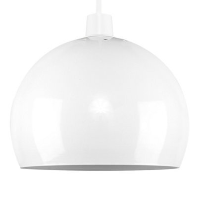 Valuelights Retro White Arco Style Dome Ceiling Light Shade (D)20Cm - image 1