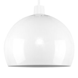 Valuelights Retro White Arco Style Dome Ceiling Light Shade (D)20Cm