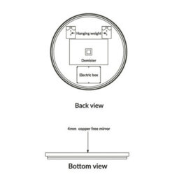 UK Homeliving Uk Home Living Avalon - Price Reduced -600 Led Round Mirror Brushed Brass - thumbnail 5