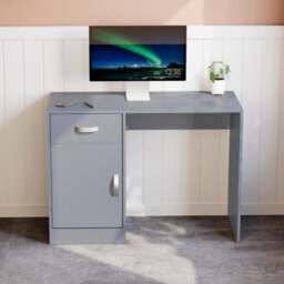 Lassic Vida Designs Hudson Grey Computer Desk With 1 Drawer And Door - thumbnail 8