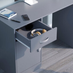 Lassic Vida Designs Hudson Grey Computer Desk With 1 Drawer And Door - thumbnail 5