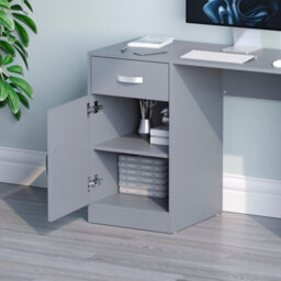 Lassic Vida Designs Hudson Grey Computer Desk With 1 Drawer And Door - thumbnail 6