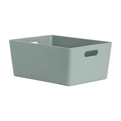 Wham Studio Gloss Light Green Plastic Nestable Storage Basket (H)15Cm (W)26Cm (D)26Cm - image 1