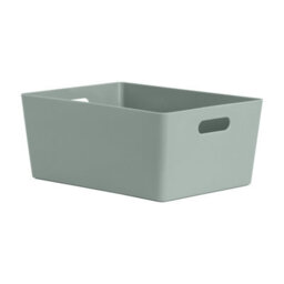 Wham Studio Gloss Light Green Plastic Nestable Storage Basket (H)15Cm (W)26Cm (D)26Cm