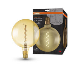 Osram Vintage 1906 Led Globe Gold Filament Lamp Bulb E27 55W Warm White 4 Pack - thumbnail 4