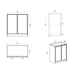 Plum&clay Jenner Green Freestanding Vanity Unit & Basin Set (W)800mm (H)855mm - thumbnail 3