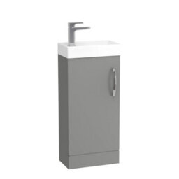 Royal Bathrooms Como 400mm Wall Hung Vanity Unit Hale Black- 1 Door Basin Unit - thumbnail 5