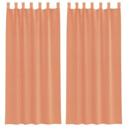 Walplus Voile Curtains With Loops 2 Pcs Terracotta 140X245 Cm - thumbnail 2
