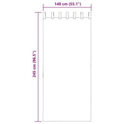 Walplus Voile Curtains With Loops 2 Pcs Terracotta 140X245 Cm - thumbnail 8