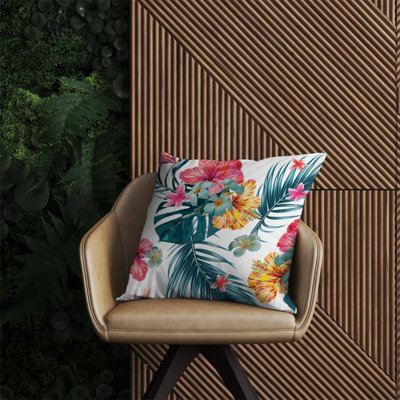 Warren Reed Designer Spring Summer Flowers Outdoor Cushion 60Cm X 60Cm