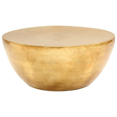 Walplus Coffee Table Hammered Aluminium 70X30 Cm Brass - image 1