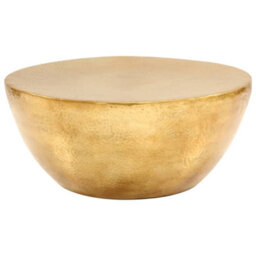 Walplus Coffee Table Hammered Aluminium 70X30 Cm Brass