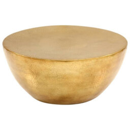 Walplus Coffee Table Hammered Aluminium 70X30 Cm Brass - thumbnail 3