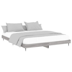 Berkfield Bed Frame Grey Sonoma 180X200 Cm 6Ft Super King Engineered Wood - thumbnail 3