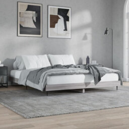Berkfield Bed Frame Grey Sonoma 180X200 Cm 6Ft Super King Engineered Wood - thumbnail 4