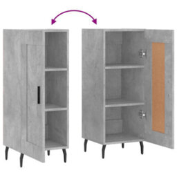 Berkfield Modern Sideboard Concrete Grey 34.5X34X90 Cm Engineered Wood - thumbnail 9