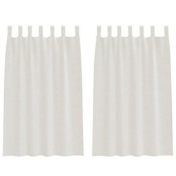 Berkfield Modern Curtains With Curtains 2 Pcs Cream Polyester